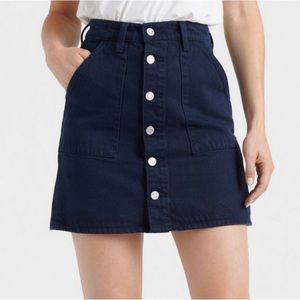 Lucky Brand Navy Button Front 70’s Mod Skirt